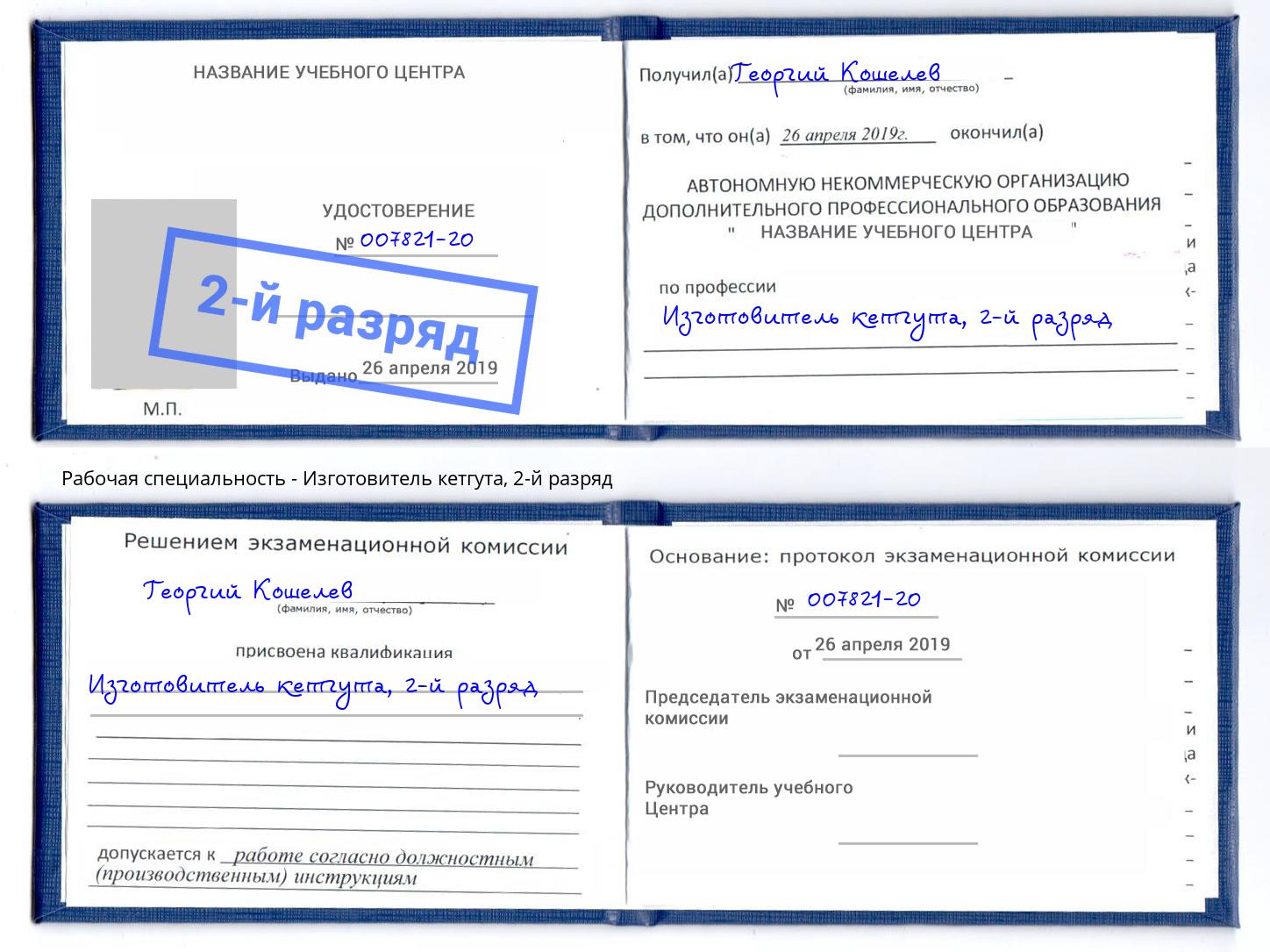 корочка 2-й разряд Изготовитель кетгута Железногорск
